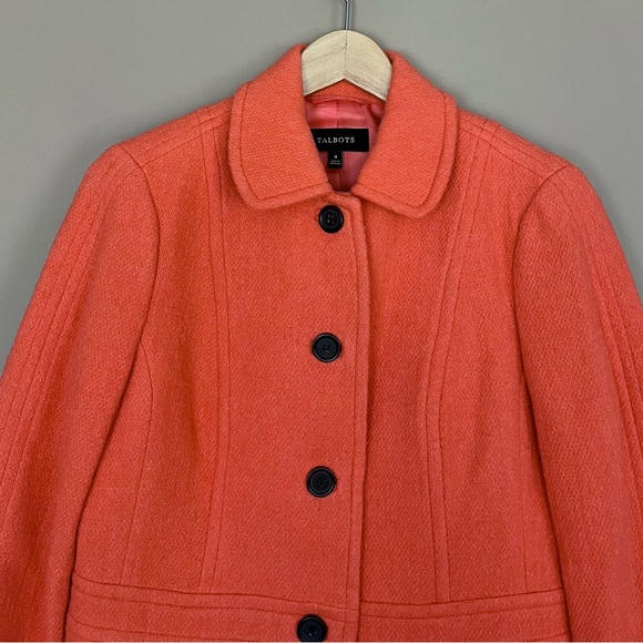 {Talbots} Wool Blend Short Jacket with Button Closure - Womens 4 - Picture 2 of 9